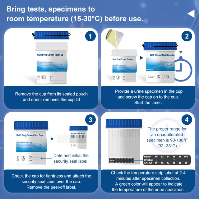Safe Care Kit 18-panel multi-drug test cup designed for rapid screening of multiple drug classes for workplace and home use in the UAE.